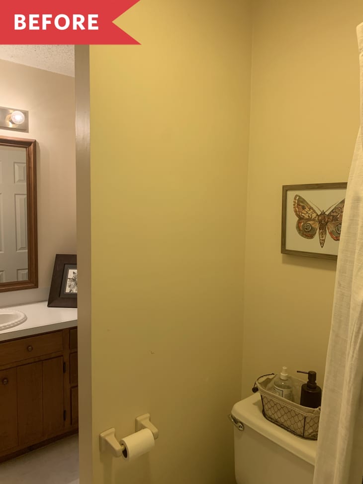 Budget Bathroom Redo - Faux Wallpaper Bathroom Redo Idea | Apartment